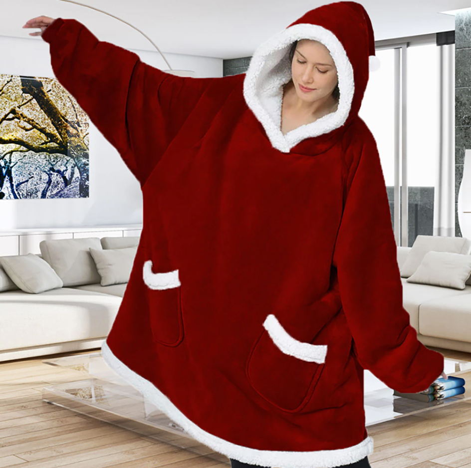Giant plaid sweater ultra comfortable for total relaxation