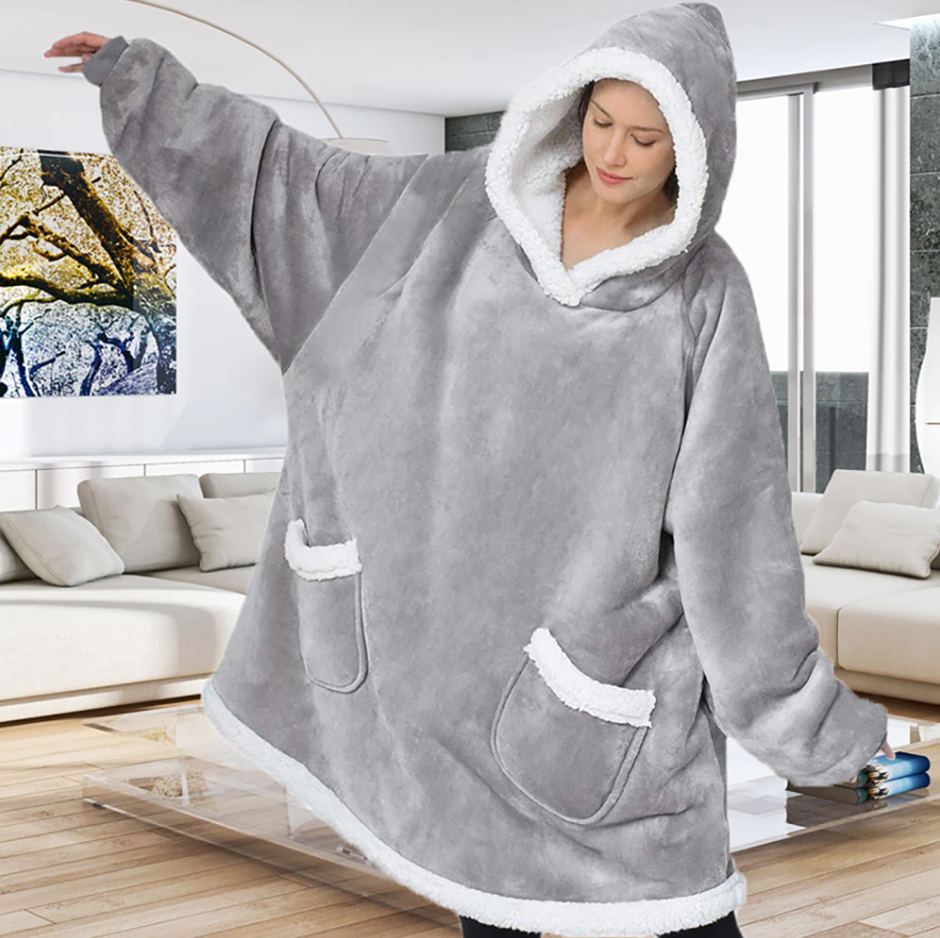 Giant plaid sweater ultra comfortable for total relaxation